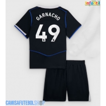 Camisa de time de futebol Chelsea Alejandro Garnacho #49 Replicas 3º Equipamento Infantil 2025-26 Manga Curta (+ Calças curtas)